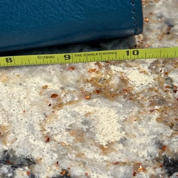 Patricia Nash-Chauny-Satchel Crossbody-Blue Coral-Tooled Leather-Purse & Wallet - Picture 9 of 15